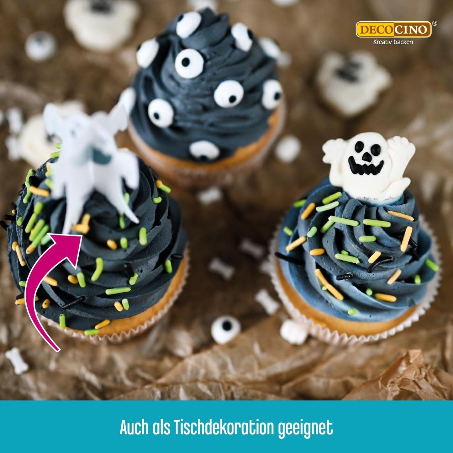 Decocino Halloween Hagelslag, veelkleurig, 120 gram Hagelslag Naty Shop