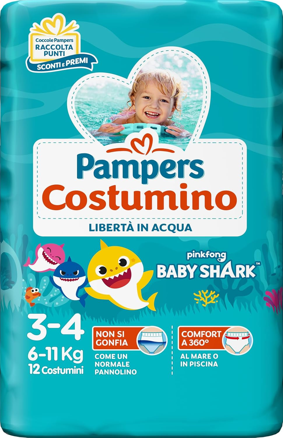 Pampers Il Costumi, 12 stuks, maat 3 (6-11 kg)