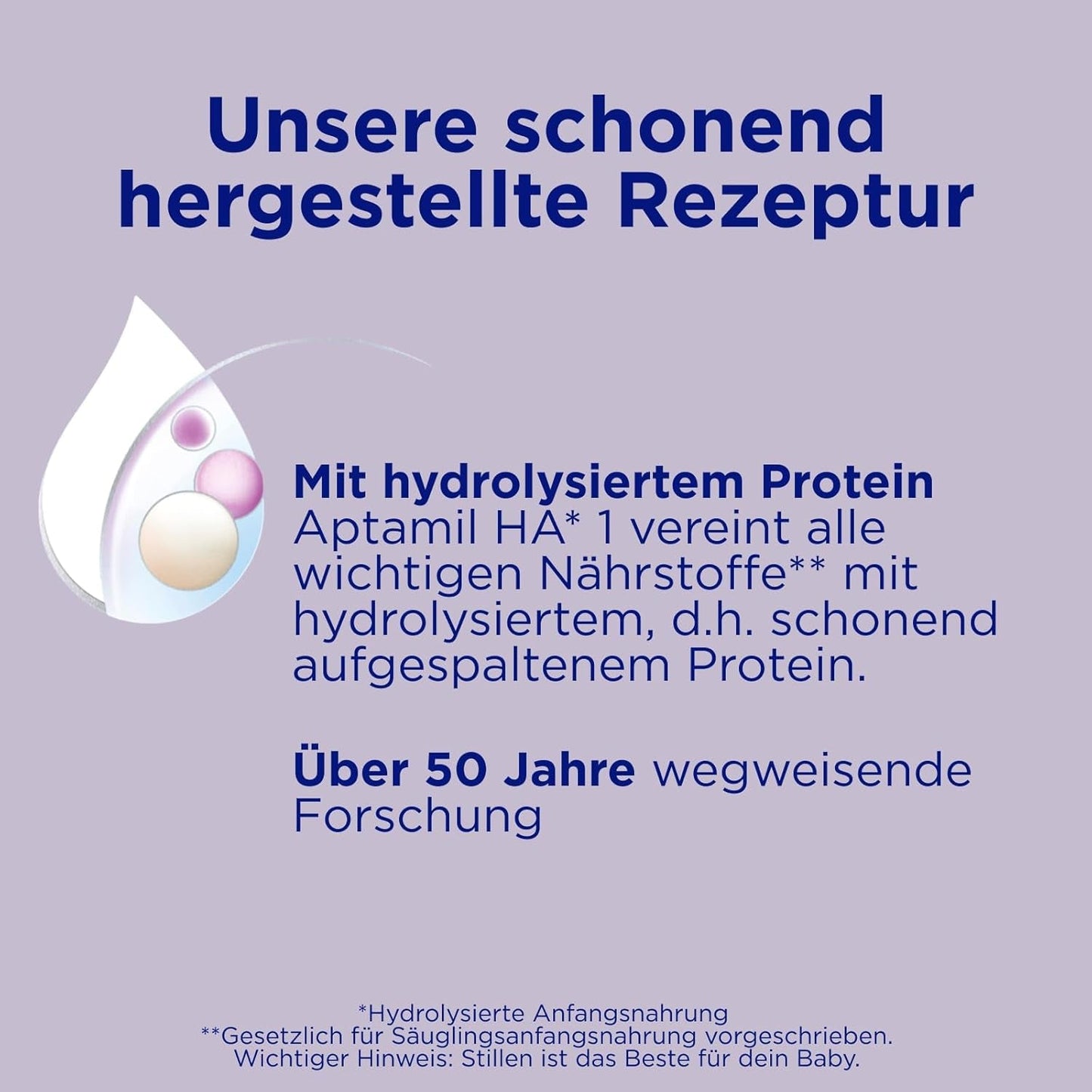 Aptamil HA 1 - Zuigelingenvoeding vanaf de geboorte, met DHA, lactosevrij, palmolievrij, babyvoeding, melkpoeder, 1 x 800 g