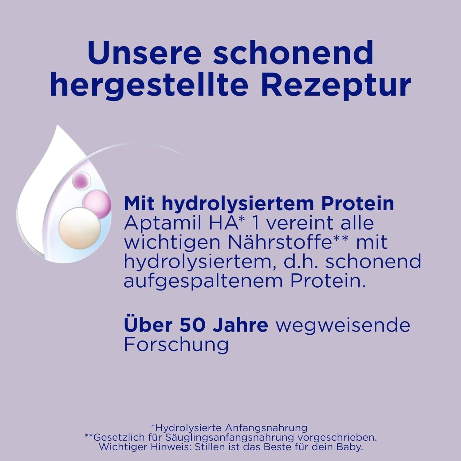 Aptamil HA 1 - Zuigelingenvoeding vanaf de geboorte, met DHA, lactosevrij, palmolievrij, babyvoeding, melkpoeder, 1 x 800 g