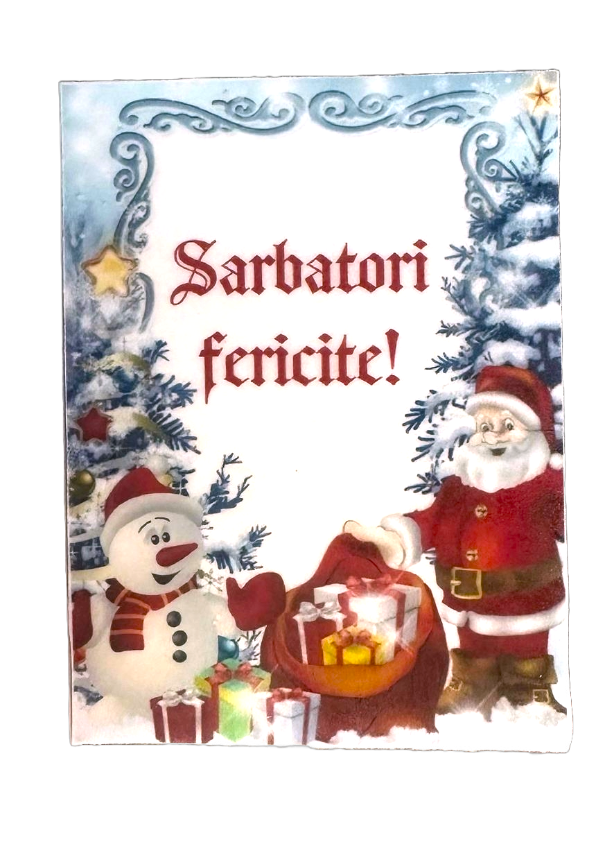 Decoratie van eetbare suiker - "Fijne feestdagen!" Decoraties van Nati Shop Suikerpasta