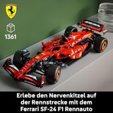 LEGO Technic Ferrari SF-24 F1 Raceauto - Modelauto voor volwassenen - Formule 1 verzamelset - V6-motor, versnellingsbak, stuurinrichting en DRS op schaal 1:8 - Cadeau voor fans van motorsport en racewagens 42207 Bouwsets Beuche den LEGO-Store