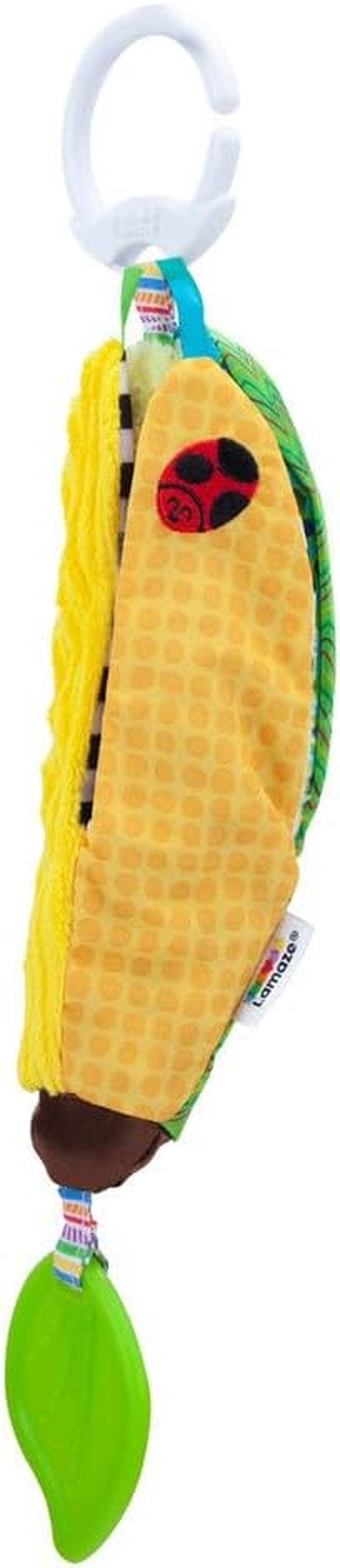 LAMAZE Bea de banaan, clip-on kinderwagen en kinderwagen pasgeboren speelgoed, sensorisch babyspeeltje met kleuren en geluiden, ontwikkelingsspeelgoed voor jongens en meisjes van 0-24 maanden, geel babyspeelgoed Naty Shop