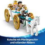 LEGO Disney Princess kasteel Assepoester en paardenkoets, set voor meisjes vanaf 6 jaar, fantastisch speelgoed met prinses Assepoester en charmante prins mini-poppen, cadeau-idee voor Disney-fans 43275 Bouwsets Beuche in LEGO-Store