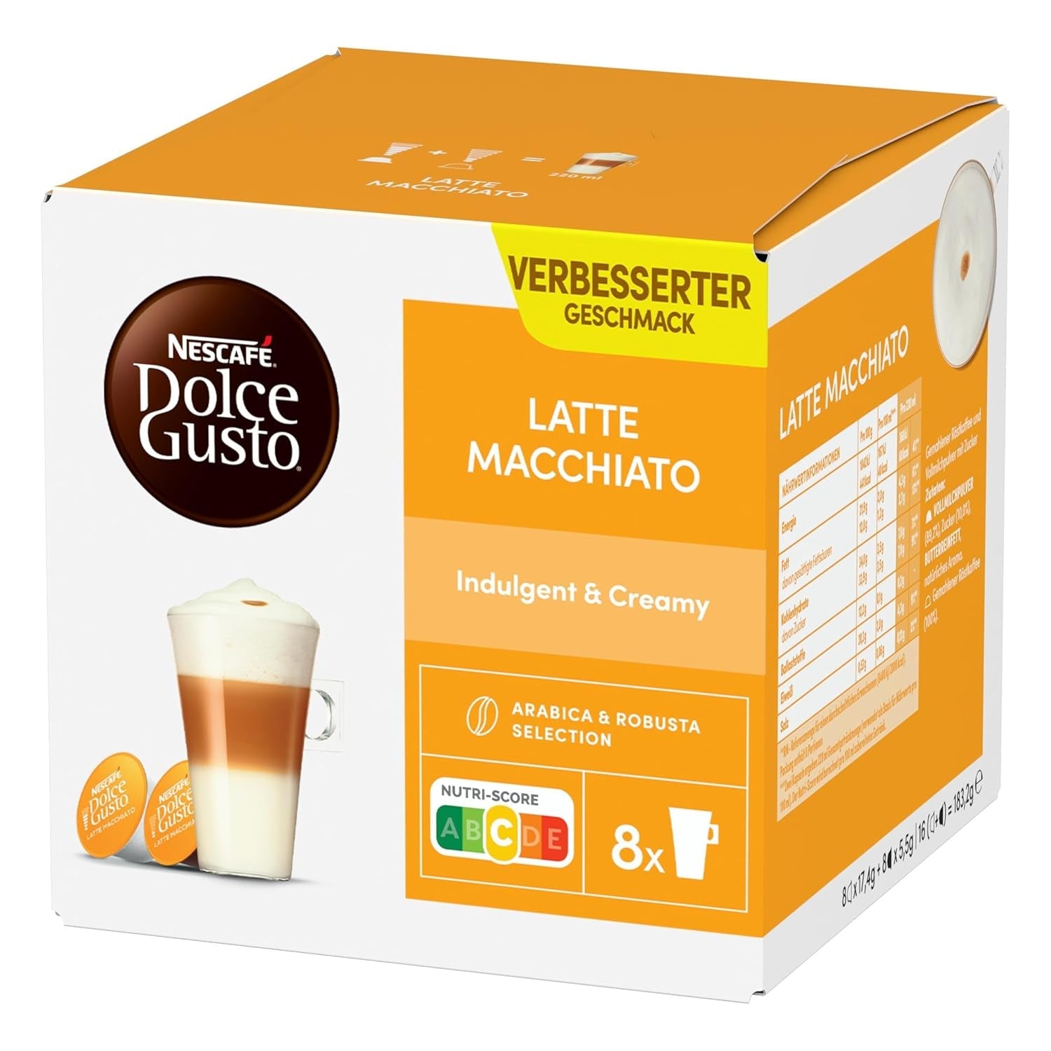 NESCAFÉ DOLCE GUSTO Latte Macchiato Kaffeekapseln 3er-pakket (3 x 16 Kapseln)