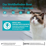 Wellness CORE 98% 12 x 85g, Kip en Zalm - Nat kattenvoer, dikke paté, graanvrij, natuurlijk, hypoallergeen, rijk aan eiwitten, rijk aan vlees