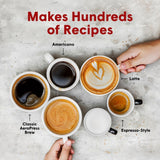 AeroPress origineel koffie- en espressoapparaat, draagbaar barista-koffiezetapparaat met kamer, plunjer en filters, snelkoffie- en espressoapparaat