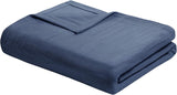 Madison Park Freshspun rieten katoenen deken Twin grijze bedden en dekens Madison Park Navy Twin