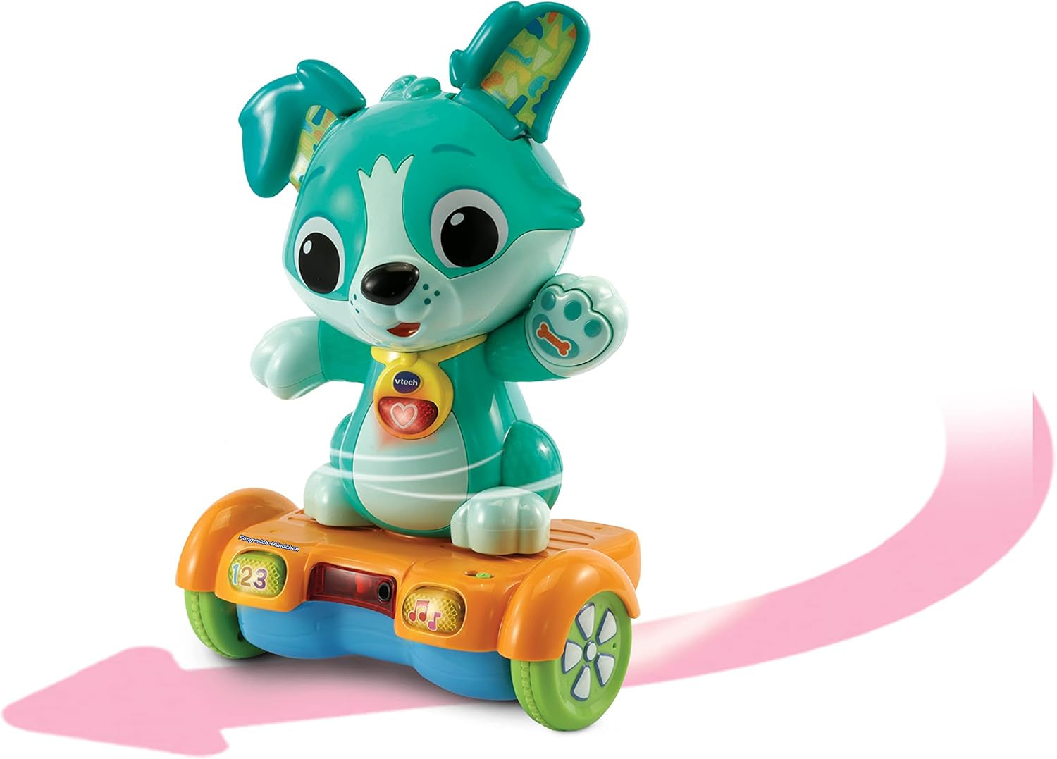 Vtech Baby Catch Me Puppy - Gemotoriseerde hoverboard puppy stimuleert beweging - Met bewegende oren, liedjes, geluiden en leerinhoud - Voor kinderen van 12-36 maanden Bebe Toys Naty Shop