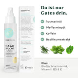 Rozemarijnolie haartonic spray 100 ml - Rozemarijnoliespray versnelt op natuurlijke wijze de haargroei - Haargroeimiddel voor vrouwen en mannen - Serum tegen haaruitval - Rozemarijn haarolie van Cosphera Hair Care Naty Shop