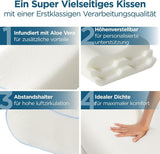 ORTHOVERSE orthopedisch kussen - neksteunkussen, slaapkussen, kussen, traagschuimkussen, kussen, nekpijnkussen - in hoogte verstelbaar, aloë vera hoes, medische hulp Naty Shop Cervicale orthopedische kussens