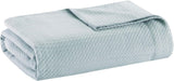 Madison Park 100% Egyptisch katoen, ademend dekbeddeken, premium gebreide luxe seizoenslichtgewicht hoes voor slaapbank en bank, vol/queensize bed Rose Naty Shop dekbedden en dekbedden lichtblauw vol/koningin