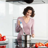 Braun Household Stabmixer MQ 3035 WH - Multiquick 3 Pürierstab Mit Edelstahl-Mixfuß, 2 Geschwindigkeiten, Spritzschutz, Spülmaschinenfest, Zerkleinerer, Schneebesen & 600Ml Mix- en Messbecher, Weiß Kitchen Naty Shop