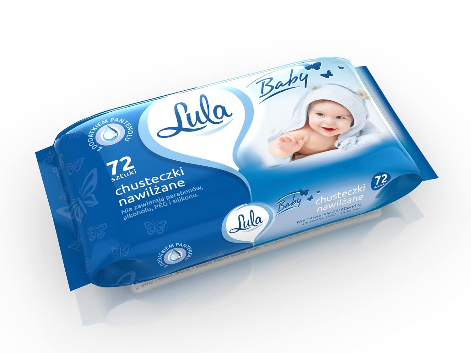 Vochtige doekjes met panthenol, 72 stuks.