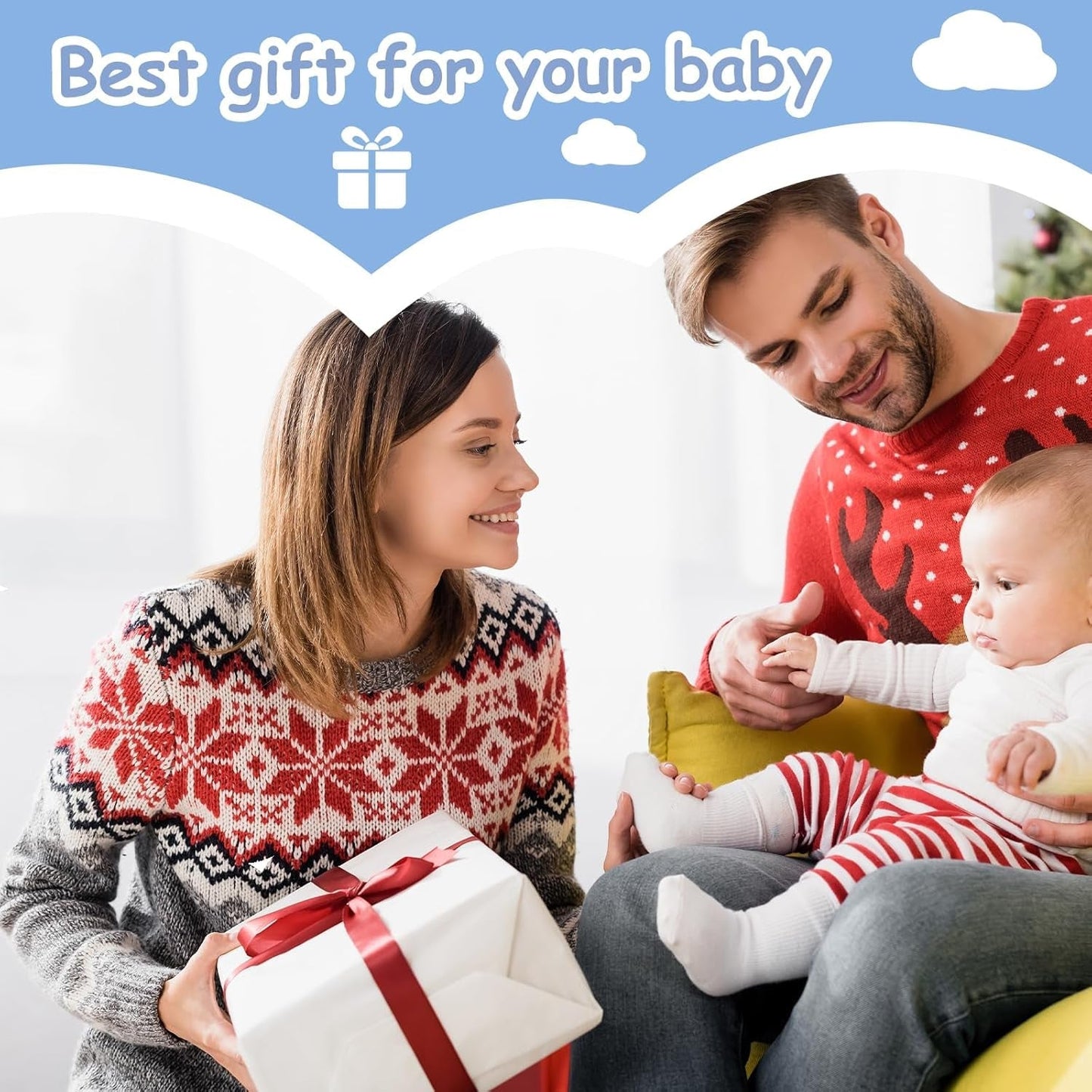 Babybijtring [Origineel] - Siliconen bijtringspeeltje, coole bijtring, tandjeshulpmiddel, BPA-vrij | Speelgoed, accessoires en cadeaus voor peuters vanaf 3 maanden | Pakket van 4