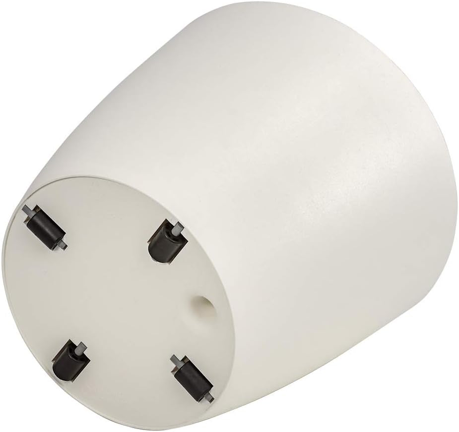 Dehner Mila bloempot met zelfwatergeefsysteem, Ø 30 cm, hoogte 26 cm, kunststof, wit