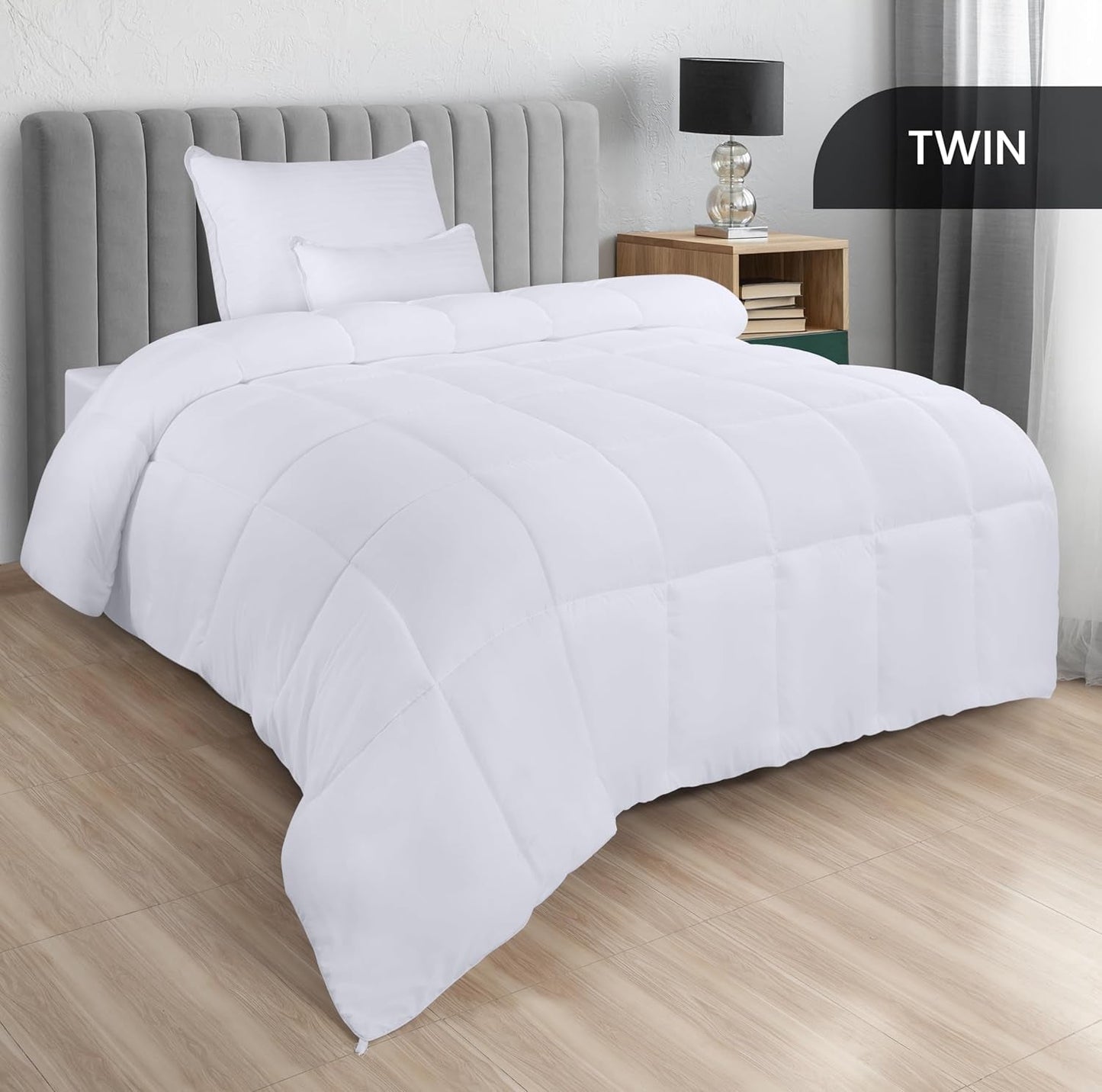 Utopia Bedding FBA_B01JPECQF8 Dubbel dekbed, wit, polyester, twin Dekbedden en quilts Naty Shop