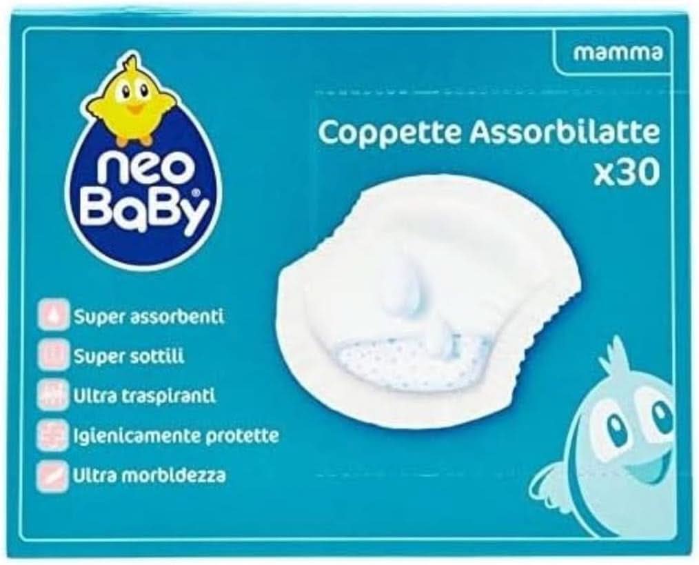 Neo Baby, Moedermelkabsorptiebekers, 30 stuks Voedings- en borstvoedingsaccessoires Bebe Naty Shop