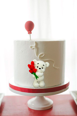 Eetbare suikerdecoratie, Teddybeer met tulpen Decoraties van Naty Shop Sugar Paste