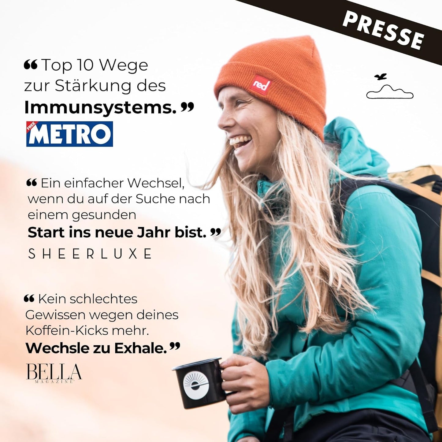 EXHALE Bio GANZE BOHNEN – Dunkel Gerösteter Kaffee – 450g Packung – Mykotoxinfrei & Geeignet für Bulletproof Coffee – Single Origin en 100% Arabica Bohnen