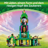 LEGO Wicked Welcome to Emerald City torenspeelgoed, minipoppen van Glinda en Elphaba, cadeau voor filmfans en meisjes en jongens vanaf 9 jaar die van poppenhuizen houden 75684 Bouwsets Besuche in LEGO-Store