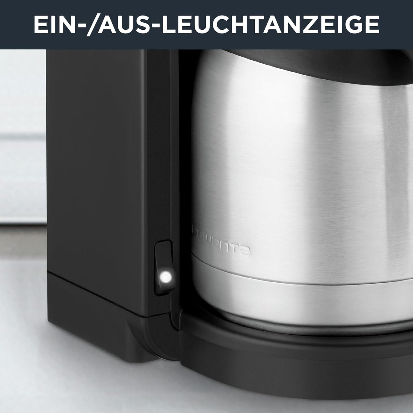 Rowenta Adagio filter-espressomachine, roestvrijstalen thermische karaf, houdt koffie tot 4 uur warm, capaciteit van 10-15 kopjes, capaciteit van 1,25 liter, verwijderbare filtermand, automatische uitschakeling, zwart, CT3818