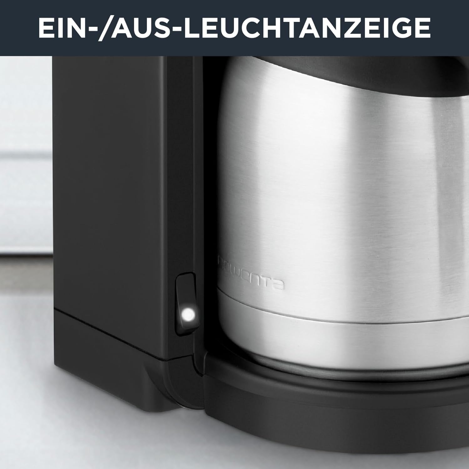 Rowenta Adagio filter-espressomachine, roestvrijstalen thermische karaf, houdt koffie tot 4 uur warm, capaciteit van 10-15 kopjes, capaciteit van 1,25 liter, verwijderbare filtermand, automatische uitschakeling, zwart, CT3818
