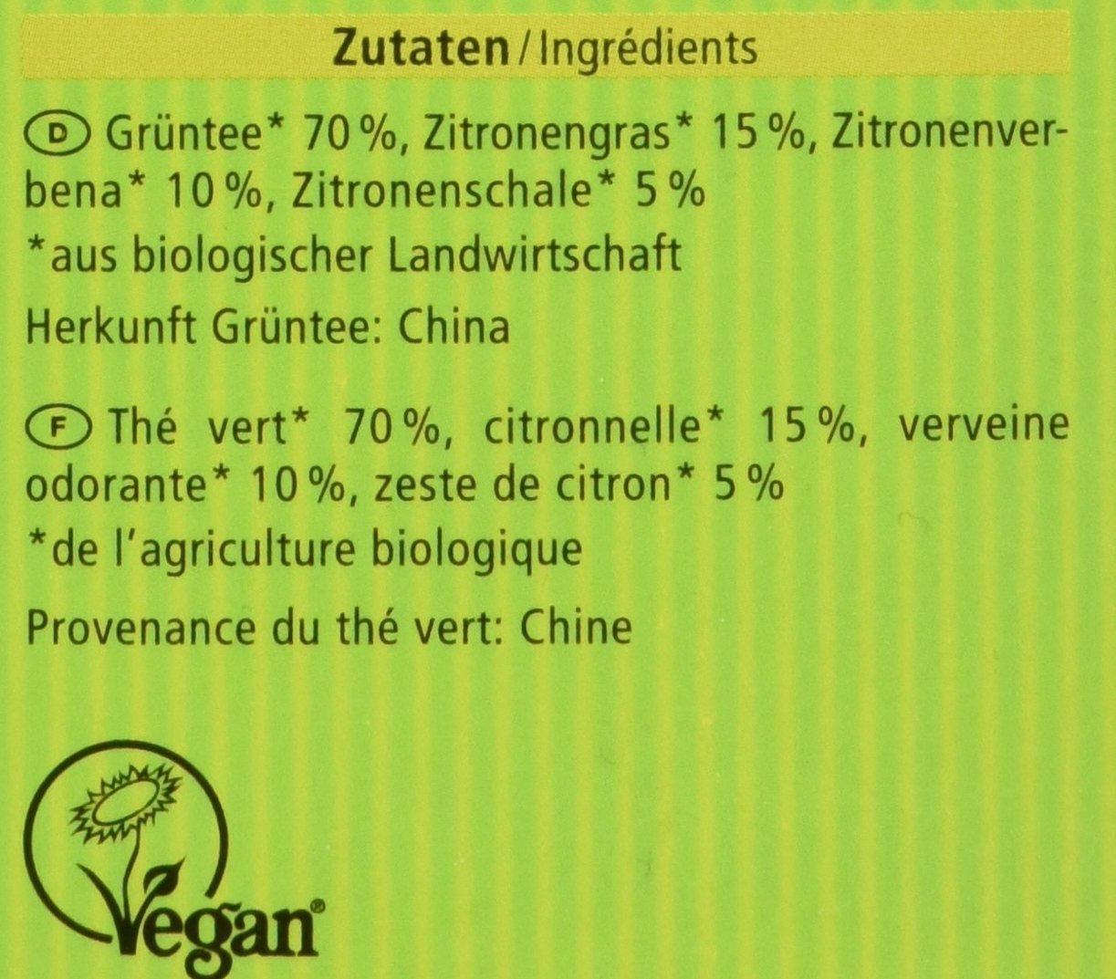 Biologische groene thee met citroen, 20 zakjes, 40 g