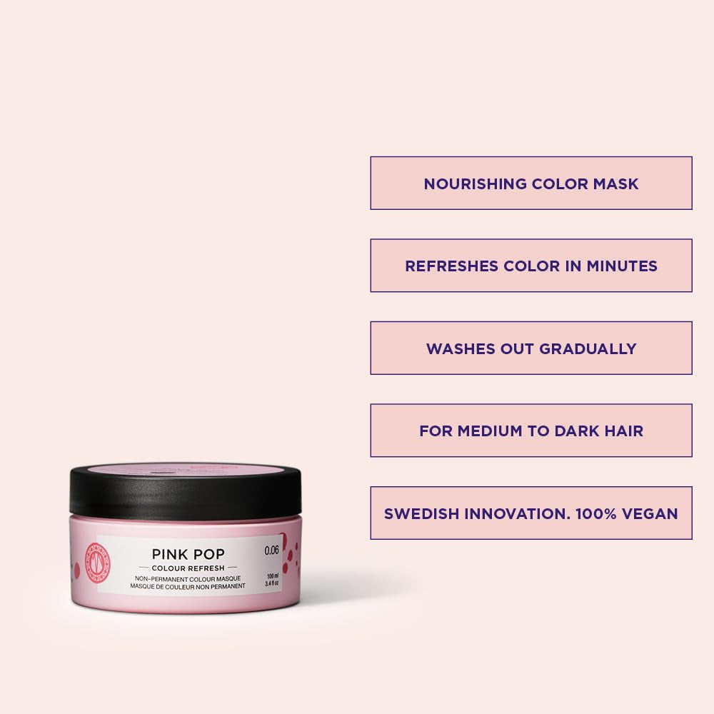Maria Nila Color Refresh 300 ml - Een voedende kleurenbom met tijdelijke kleurpigmenten die de haarkleur snel opfrissen. 100% veganistisch. Geen sulfaten en geen parabenen. Haarverf van Naty Shop
