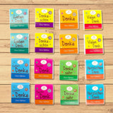 Heidel Thank You melkchocoladerepen 3x80g, 16 mini-repen van 5g per verpakking, Verschillende uitingen van dankbaarheid, Prachtig cadeau-idee