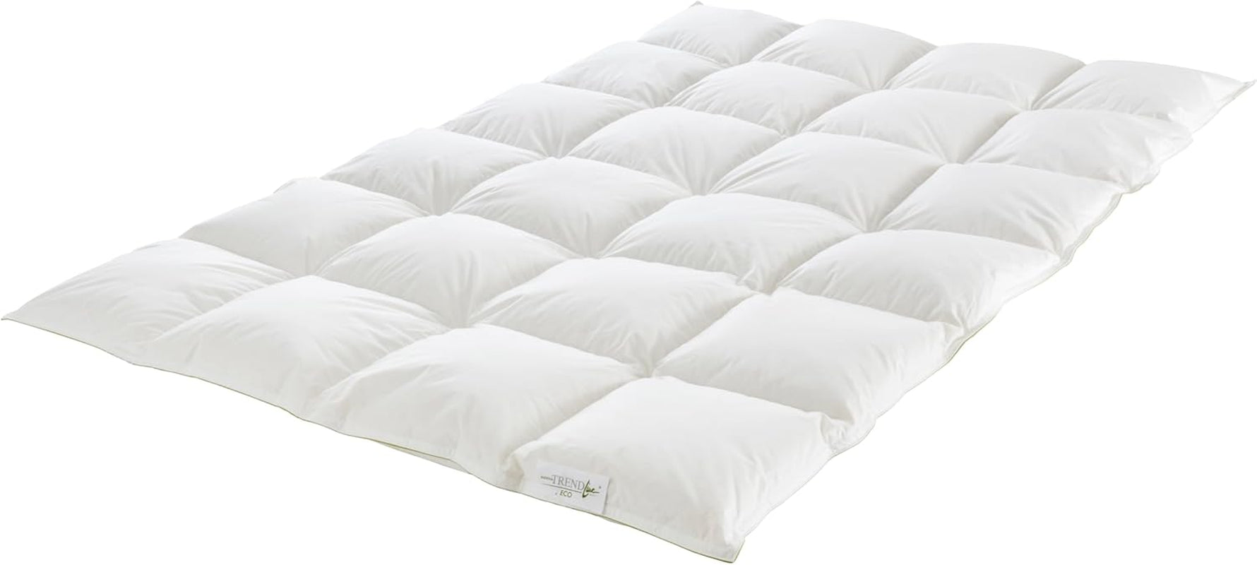 Badenia Trendline Eco warm dekbed met 90% dons en 10% veren klasse I, 135 X 200 cm, wit, Oeko-Tex gecertificeerd, geproduceerd volgens de Duitse kwaliteitsnorm Quilts en quilts Naty Shop