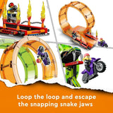 LEGO 60339 City Stuntz Stuntzshow dubbele loopingset, incl. oprit, monstertruck, 2X motorfiets en 7 minifiguren, speelgoed voor kinderen vanaf 7 jaar Bouwsets Besuche den LEGO-Store