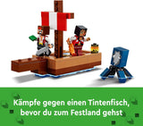 LEGO Minecraft Het piratenschip Voyage Inktvis en Kameel Piratenfiguur Speelgoedschip Bouwen Rollenspel Cadeau voor jongens en meisjes vanaf 8 jaar 21259 Bouwsets