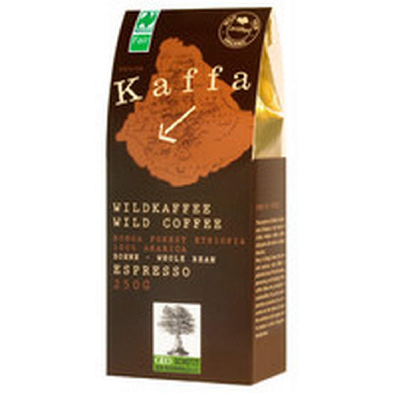 Espresso "Kaffa", hele wilde koffiebonen (250 g) - Biologisch