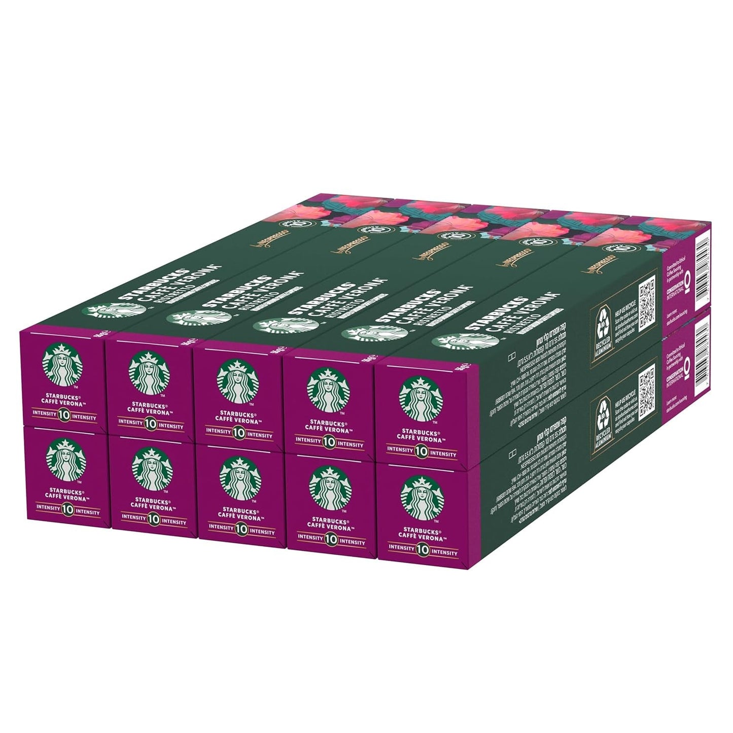 STARBUCKS Caffé Verona van Nespresso, Dark Roast, Kaffeekapseln 10 x 10 (100 Kapseln)