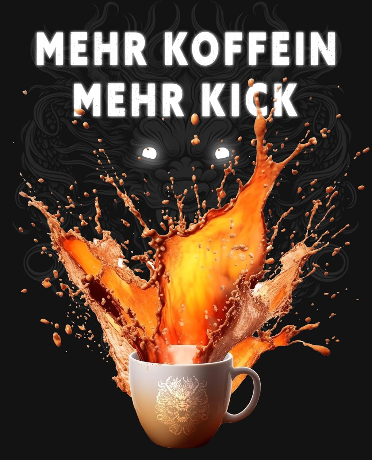 Black Dragon Espresso 100% Robusta - Extra sterke gebrande koffiebonen - Zeer sterke en volle koffie met hoog cafeïnegehalte - Zeer sterke espresso