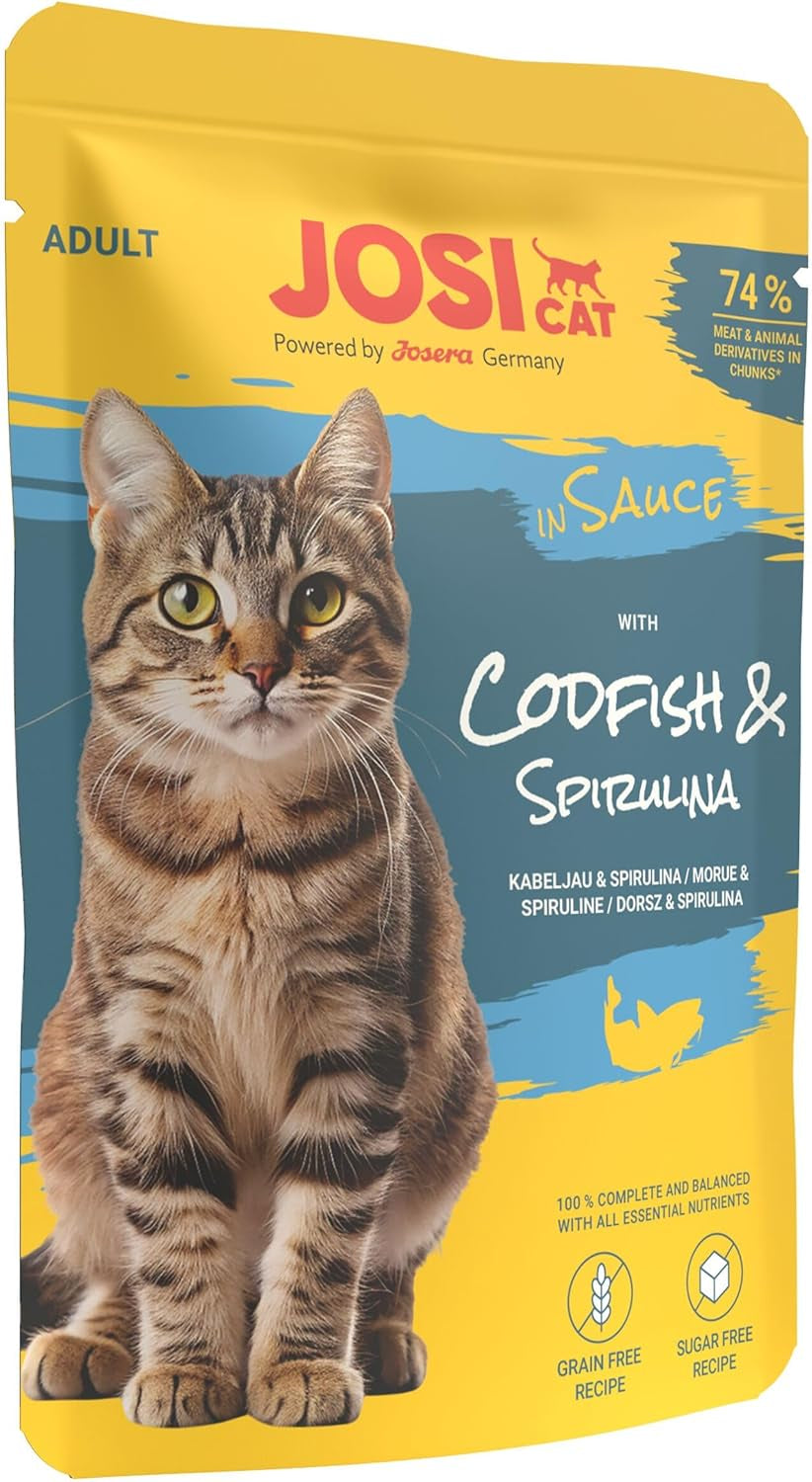 Multipack Gemengde Selectie in Saus (12 x 85 g) | Volwassene | Premium natvoer in saus voor volwassen katten Multipack mythe 4 Sorten | Ohne Konservierungsmittel | 12 pakjes