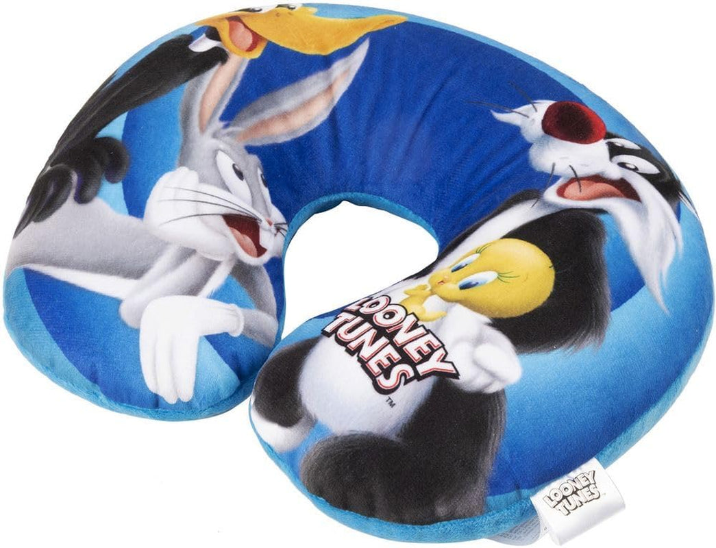 Warner Bros Looney Tunes Baby Meisjes Nekkussen Zacht Reizen Auto Bugs Bunny Daffy Duck Silvestro Titti Comfort Cartoon Blauw Naty Shop Reiskussens