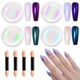 BISHENGYF Rose Gold Chrome Nail PowderNeue Upgrade Grosse Kapazitä Chrom PulverSuper-spiegeleffect Metall Mirror Chrome Powder – Neon Glassy Pearl Effect Glitter Nagelkunst Poeder voor DIY Salon