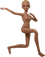 1/3 BJD Pop Zwart Bruine Huid Pop Lichaam 60cm 24 Inch Kogelgewricht SD Poppen Beweegbare Gewrichten PVC DIY (Alexia)