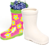 Baker Ross 'Wellies' keramische potten voor kinderen (2-pack)