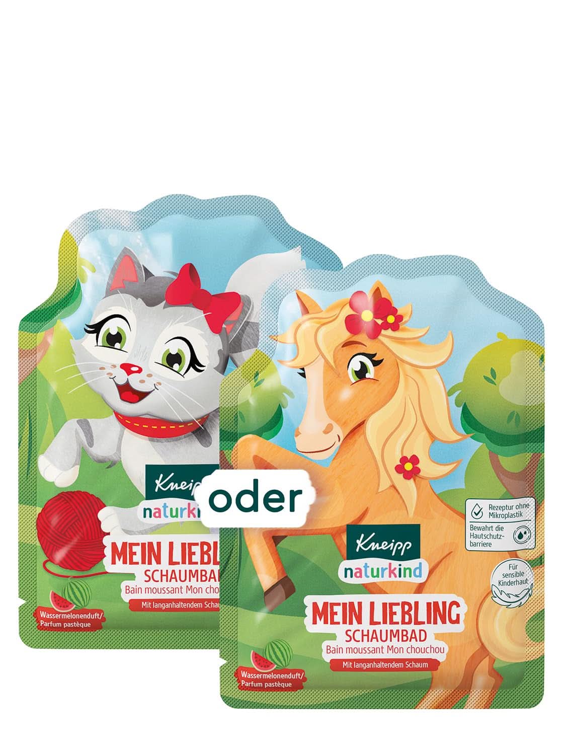 Kneipp Naturkind badadditief met voedende jojoba-olie en natuurlijk bosbessenextract, fruitige bosbessensmaak, blauw water, 40 ml Douche en bad Naty Shop Watermeloen