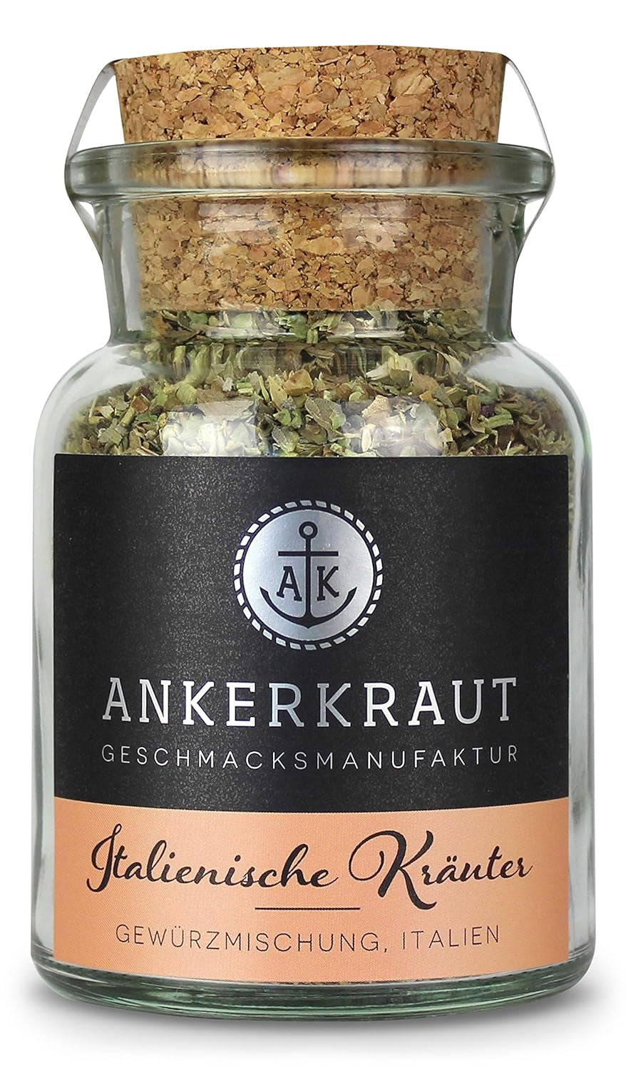 Ankerkraut Italienische Kräuter, mediterranes Universalgewürz für Pasta, Pizza en Salade, 25 g in korkenglas