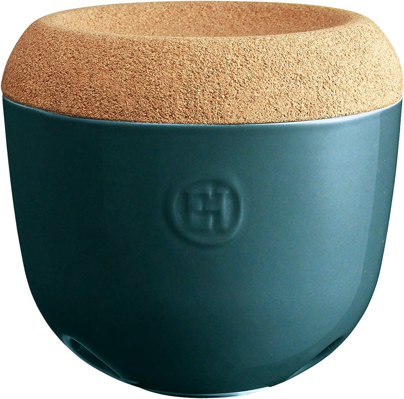 EH348763 Knoflookpot, keramiek, 14,6 x 14,6 x 13,4 cm, keramiek, Grand Cru, 14,6 x 14,6 x 13,4 cm Bewaardozen voor voedsel Naty Shop Blauwe vlam