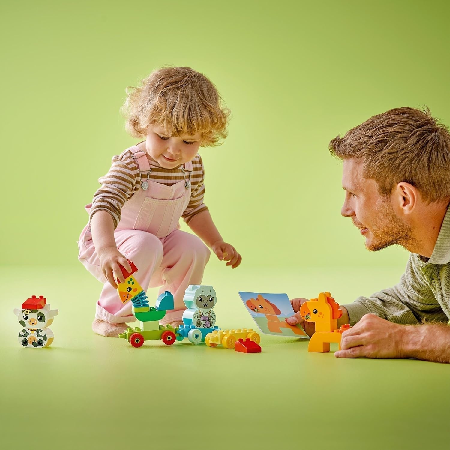 LEGO DUPLO Dierentrein, speelgoedtrein met wielen, creatief bouwen en herbouwen van dierenfiguren, educatief speelgoed voor peuters, verjaardagscadeau voor dierenliefhebbers meisjes en jongens van 1½ jaar oud 10412 bouwsets Besuche den LEGO-Store
