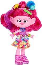 Mattel DREAMWORKS TROLLS Together Strong - Haarsmaakvolle Queen Poppy-modepop - 15+ accessoires, glitterkam, wasbare glittergel, voor kinderen vanaf 3 jaar, HNF25 Naty Shop-poppen