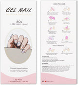 JMEOWIO Nagelfolie UV Hartend Bunter Blumenglitzer UV Gel Nail Strips Nagelsticker Nagelaufkleber Nail Art Decoratie Nageldesign Zubehör