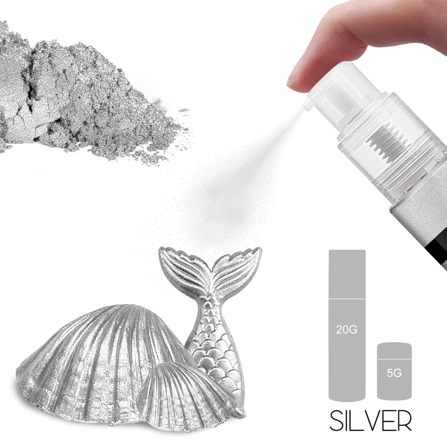 Eetbare glitterspray, 20 gram Naty Shop