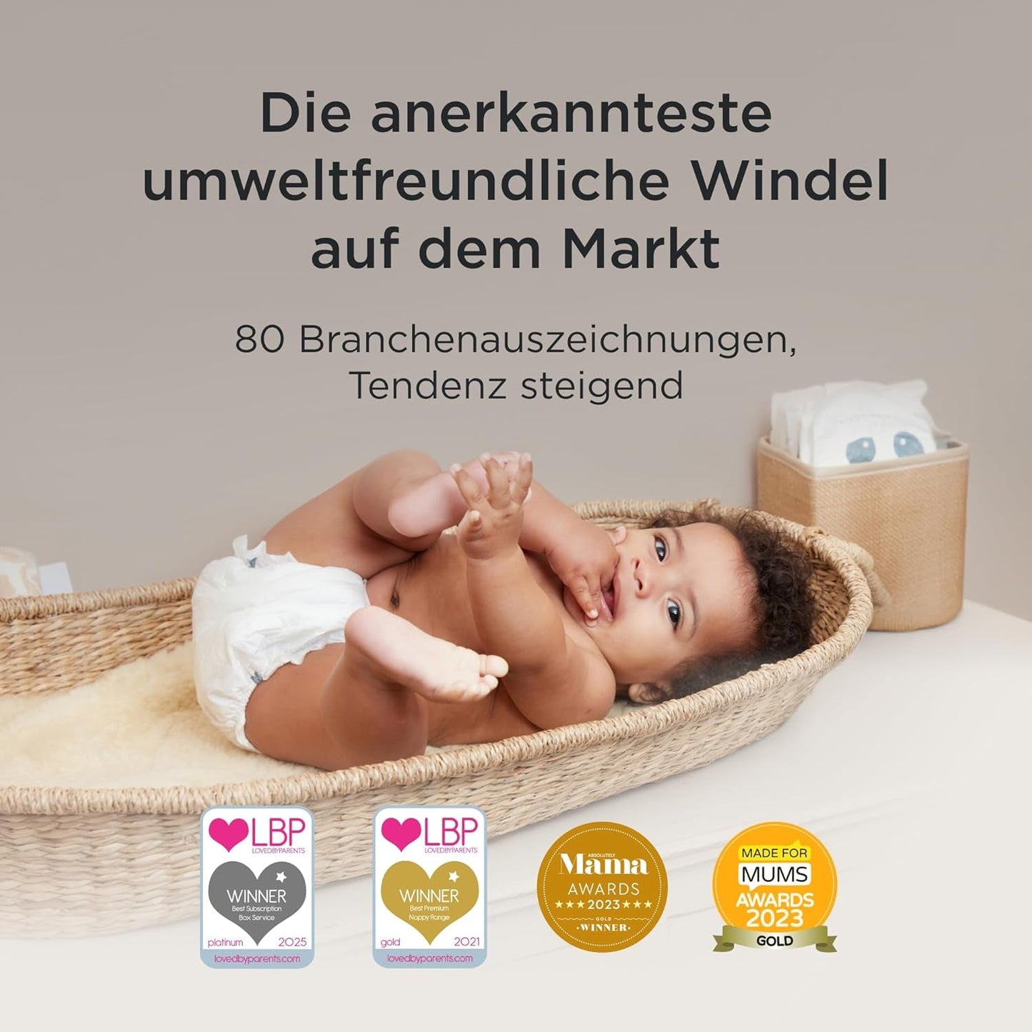 Kit & Kin Premium luiers, maat 4 (9-14 kg), 128 stuks, plantaardig en hypoallergeen, betrouwbare lekbescherming, veganistisch en dierproefvrij