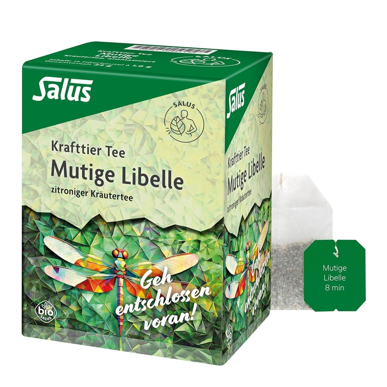 Salus - Krafttier Thee - Brave Dragonfly - 1X 15 filterzakjes (24g) - Kruidenthee met citroensmaak - Met sint-janskruid - Gearomatiseerd - Bio